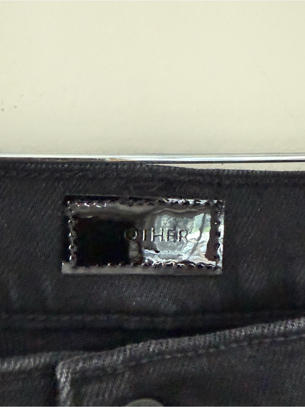 MOTHER The Mid Rise Rambler Zip Flood Jeans Black Size 29 Wide Leg - Picture 3 of 8